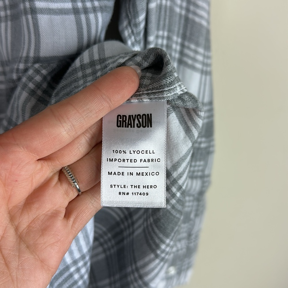 GRAYSON Women’s ‘The Hero’ Plaid Long-sleeve Collared Button Down Shirt - Picture 6 of 8
